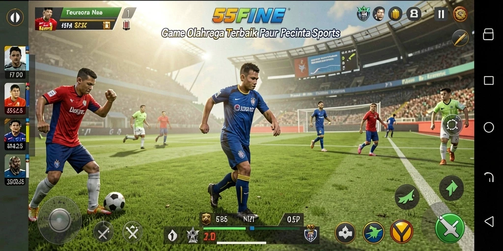 Gameplay seru dalam <strong>55FIVE</strong> dengan berbagai olahraga menantang.