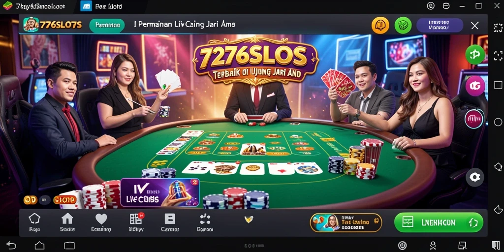 Tampilan gameplay Live Casino yang menarik di 7276SLOTS.