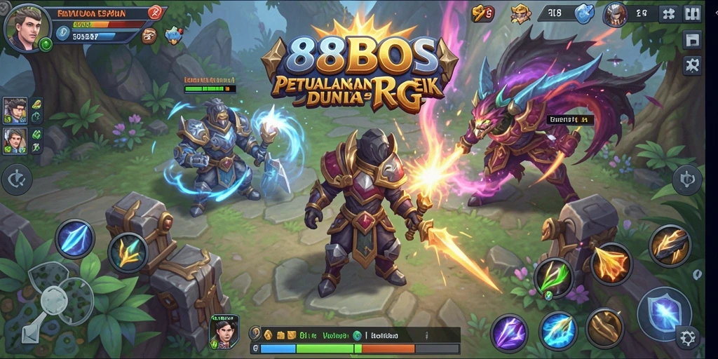 Tampilan gameplay RPG yang menakjubkan dalam 88BOS.