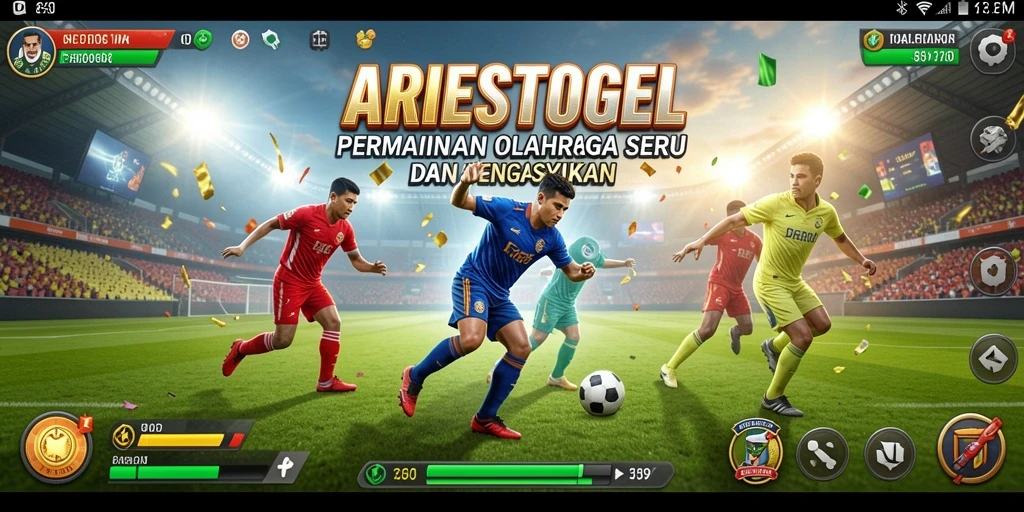 Tampilan menarik dari gameplay ARIESTOGEL dengan banyak cabang olahraga.