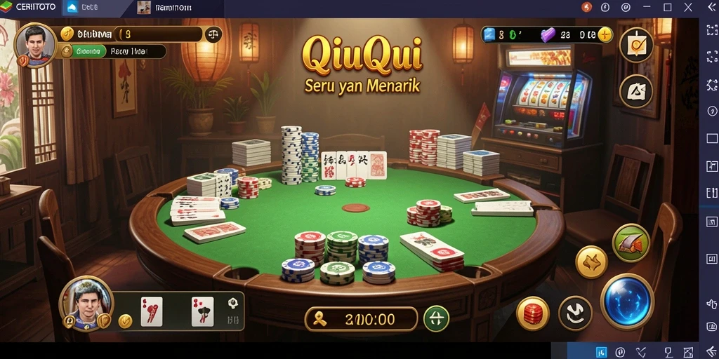 Tampilan menarik dari gameplay QiuQiu CERITOTO.