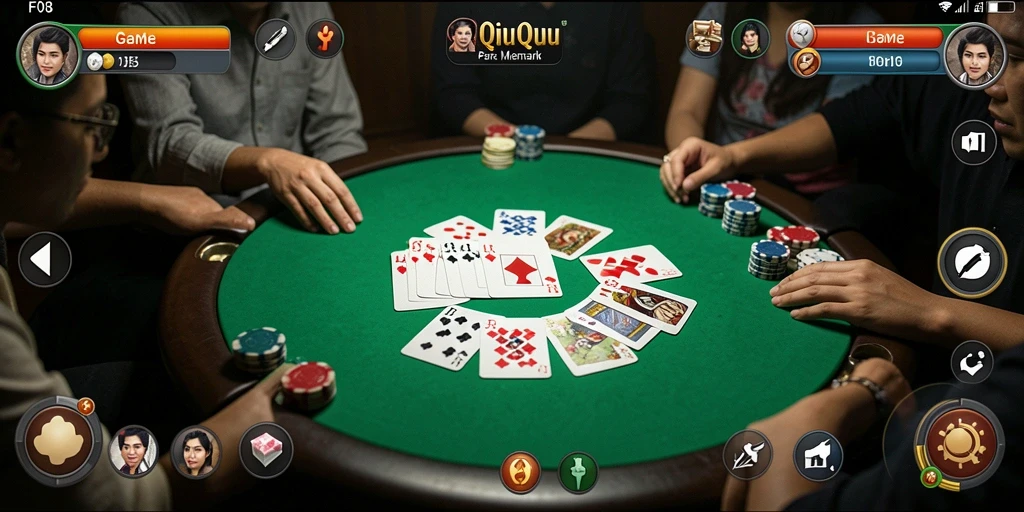 Tampilan gameplay QiuQiu yang seru dan menarik di F08.