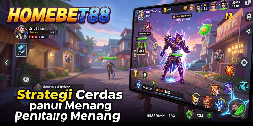 Gameplay seru dan strategis HOMEBET88 ditampilkan dalam tangkapan layar ini.