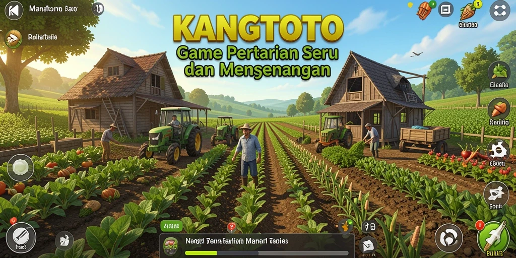 Tampilan gameplay seru KANGTOTO di kebun virtual.