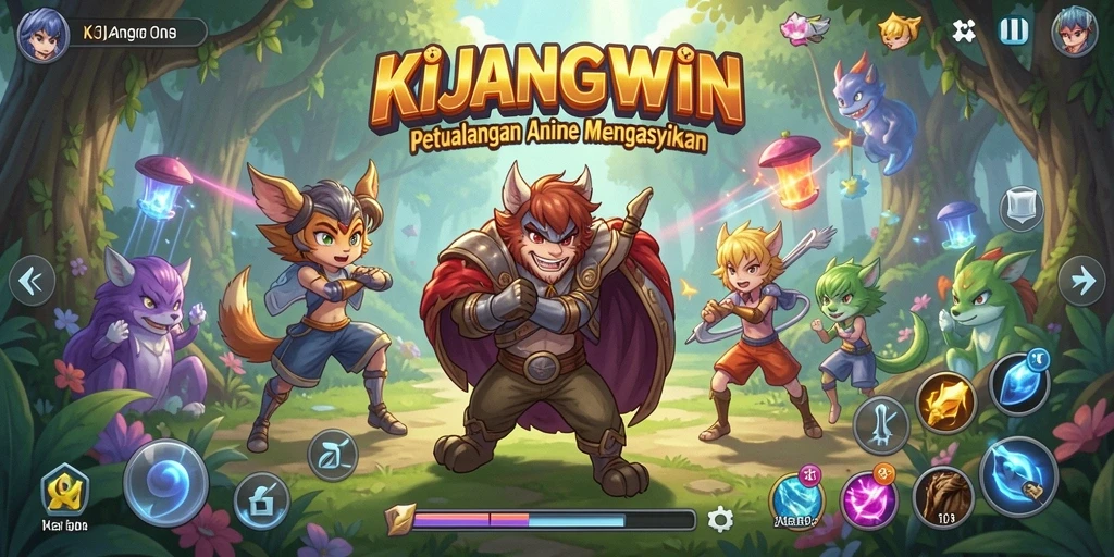 Tampilan gameplay KIJANGWIN yang memukau dengan aksi karakter Anime.