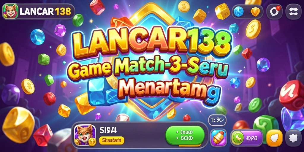 Screenshot gameplay LANCAR138 menampilkan keseruan Match-3.