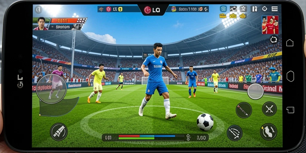 Tampilan gameplay LG111 dengan aksi olahraga yang menegangkan.