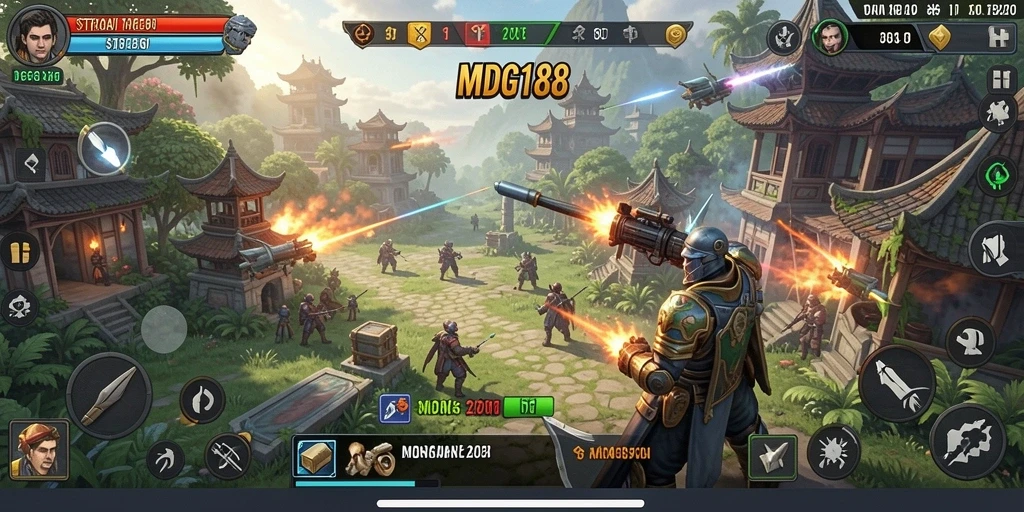 Screenshot gameplay MDG188 yang menampilkan strategi pertarungan yang menarik.