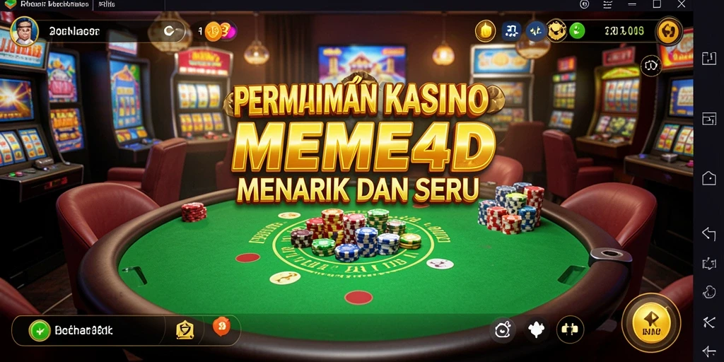 Tampilan gameplay menarik dari MEME4D yang penuh aksi kasino.