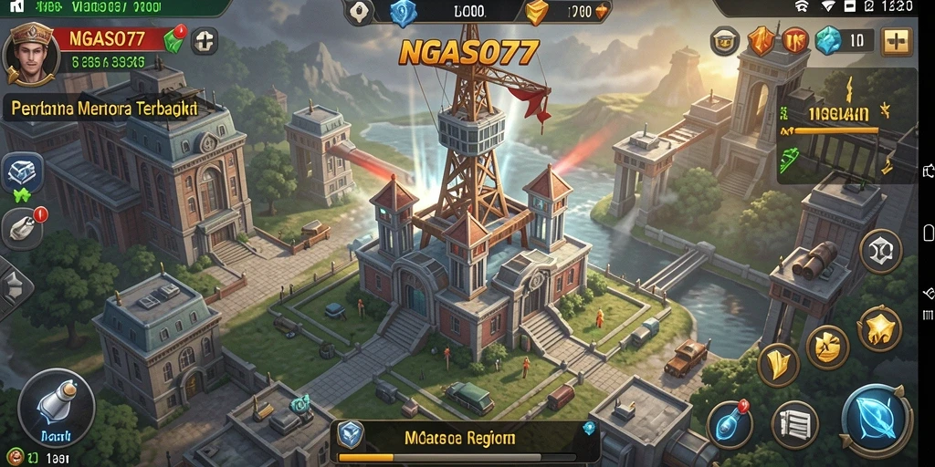 Tampilan permainan Tower Defense yang mendebarkan di NGASO77.
