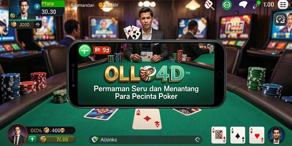 Screenshot utama OLLO4D dengan tampilan permainan Poker yang menarik.