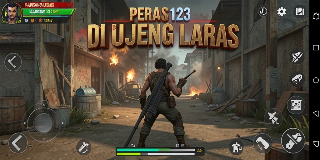 Tampilan gameplay mendebarkan di PAUS123 dengan aksi tembak-menembak.