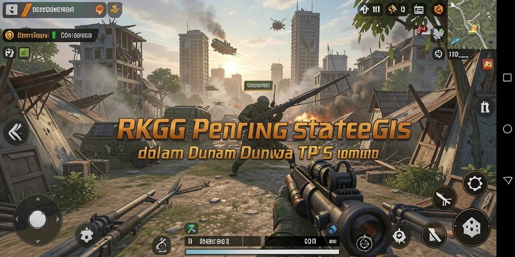 Screenshot gameplay RKGG yang menampilkan aksi tembak menembak yang intens.