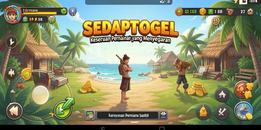 Tampilan gameplay SEDAPTOGEL yang menawan dengan berbagai warna cerah.