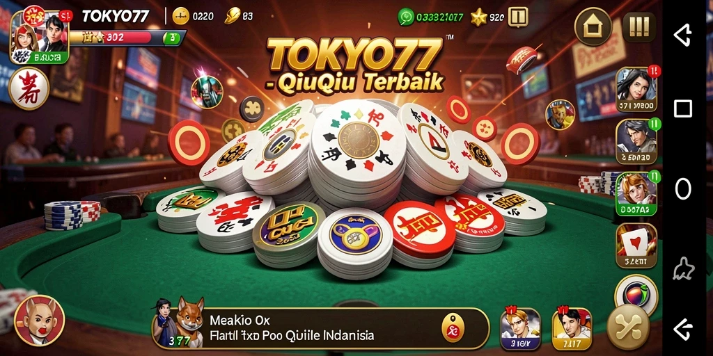 Tampilan seru permainan QiuQiu dalam TOKYO77.