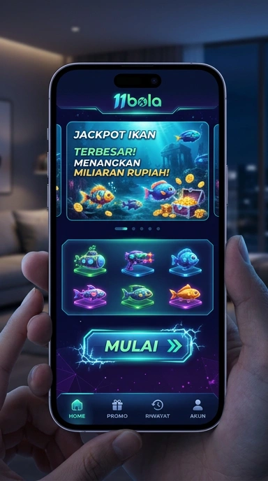 Tampilan antarmuka pengguna aplikasi 11bola dengan fitur lengkap.